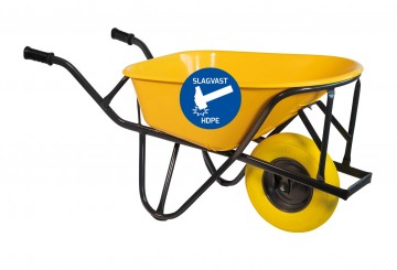 Stratenmakers kruiwagen hdpe 90 l geel met softwie1