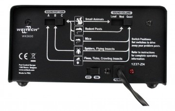 Verjager van muizen, ratten, vlooien, teken en kruipende insecten 325 m2 achterkant