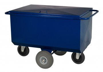 Voerwagen 275 l met deksel en softwielen1 0