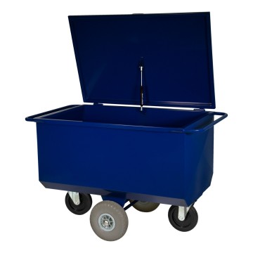 Voerwagen 275 l met deksel en softwielen1