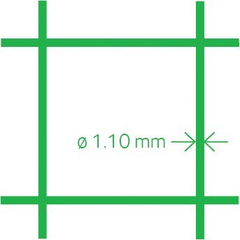 Volieregaas quadra pvc groen 13x11 mm 50 t m 200 c1 0