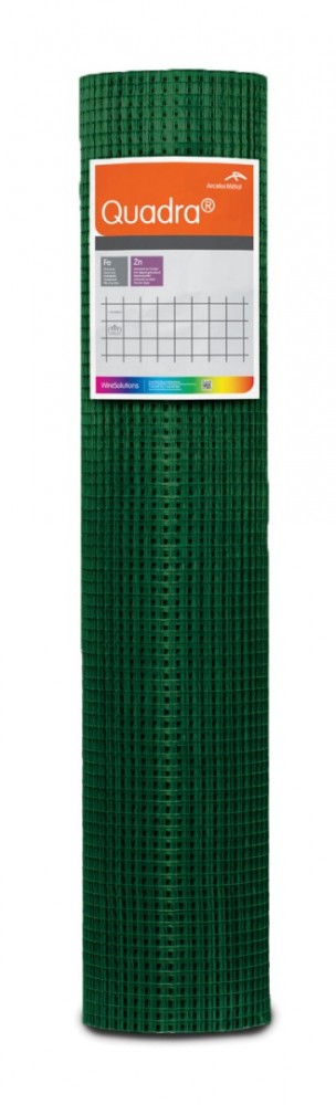 Volieregaas quadra pvc groen 19x11 mm 100 t m 1501 0