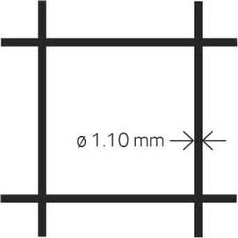 Volieregaas quadra pvc zwart 13x11 mm 100 cm1 0