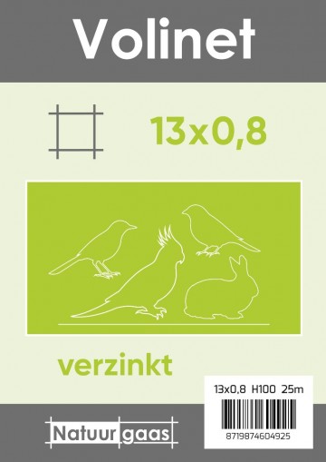 Volieregaas volinet verzinkt 13x08 mm 100 cm1 3