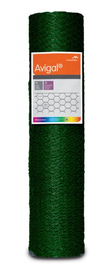 Zeskantgaas avigal pvc groen 25x10 mm 50 t m 100 c1