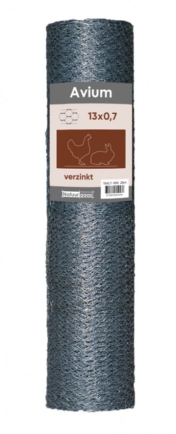 Zeskantgaas avium verzinkt 13x07 mm 50 t m 200 cm