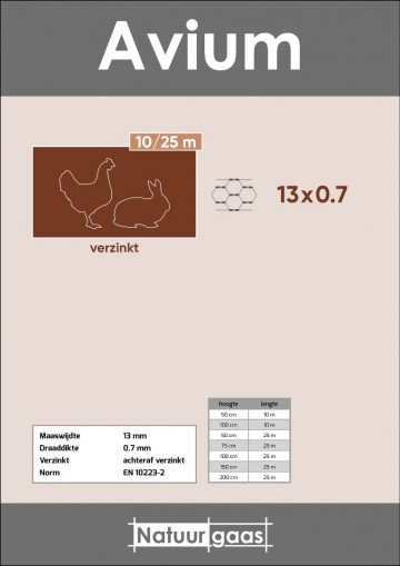 Zeskantgaas avium verzinkt 13x07 mm 50 t m 200 cm2 2