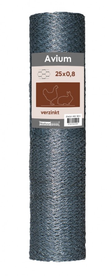 Zeskantgaas avium verzinkt 25x08 mm 50 t m 200 cm2