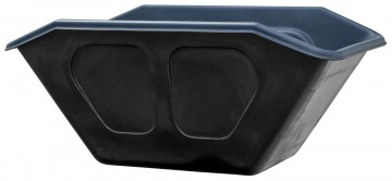 Zwarte kunststof hdpe kruiwagenbak 500 l1